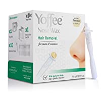 YOFFEE NOSE WAX - KIT DE CERA PARA LA NARIZ CON APLICADORES - Depilación de nariz y orejas para hombre y mujer- CERA DE…